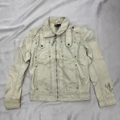 DIESEL　ディーゼル  コットンリネンジャケット　デニムジャケット　ベージュ　Mサイズ　長袖　フルジップ
