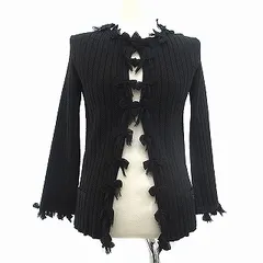 【中古】シャネル CHANEL カーディガン ホック ココマーク リボンモチーフ シルク 06P P28035K00037 黒 ブラック シャネル CHANEL カーディガン ホック ココマーク リボンモチーフ