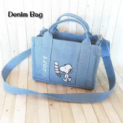 【送料無料】【匿名配送】DB02　2WAYミニトート　デニムショルダーバッグ　スヌーピー　アイスクリーム