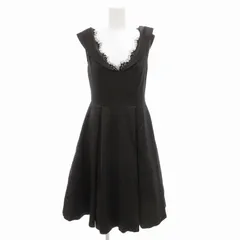 ジルスチュアート JILL STUART ワンピース ドレス Vネック チュール レース ノースリーブ ロング 2 グレー /FF ■GY03