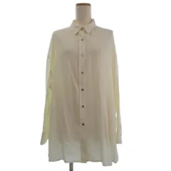 ジーナシス JEANASIS タグ付き シャツ ブラウス 長袖 無地 オーバーサイズ F アイボリー