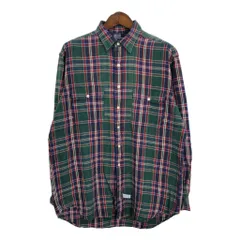 90年代 Polo by Ralph Lauren ポロ ラルフローレン 長袖シャツ チェック マルチカラー (メンズ L) 中古 古着 R9004
