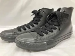 converse コンバース　1C075 LEA ALL MONO CHROME レザー　オール　モノクローム　スニーカー ハイカット　ブラック サイズ25.0cm