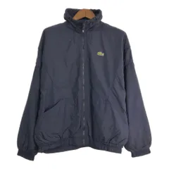 90年代 フランス製 LACOSTE ラコステ ナイロンジャケット ネイビー (メンズ 6/192) 中古 古着 T1643