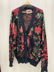 Maison Special花柄ニットカーディガン 黒 赤 - メルカリ