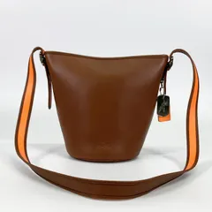 COACH　コーチ　ショルダーバッグ　レザー　ブラウン　バケツ型