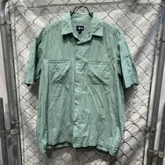 90s STUUSY Short sleeve check shirt Green sizeM 半袖チェックシャツ ステューシー