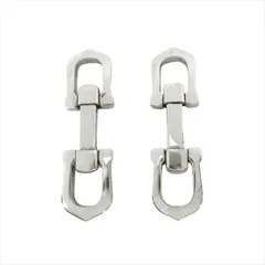 【中古】カルティエ Cartier ロング C シェイプ デコール カフリンクス カフス ボタン フォーマル アクセサリー カルティエ Cartier ロング C シェイプ デコール カフリンクス カフス