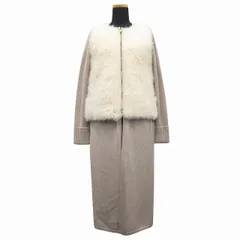 【中古】美品 アダージェット Adagietto リバーシブル ジャケット ブルゾン コート ダウン カシミヤゴート カシミヤ 美品 アダージェット Adagietto リバーシブル ロング ジャケット