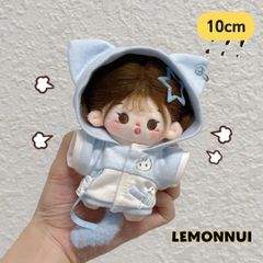 ちびぬい　服 10cm 着せ替え ぬい服 ちびぬい 推し活 パーかー ブルー-E058 - メルカリ