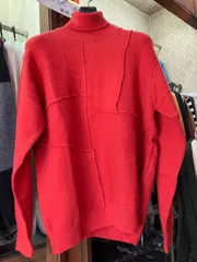 Hush Puppies ハッシュパピー タートルネックセーター 赤　L LL