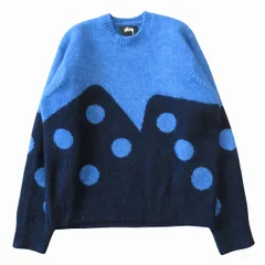 【中古】極美品 23AW ステューシー STUSSY DICE FUZZY CREW ダイス ファジー クルー ニット セーター カットソー M 極美品 23AW ステューシー STUSSY 