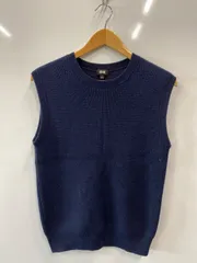 ピ197⚫︎UNIQLO⚫︎ユニクロ⚫︎ニットベスト⚫︎メンズ⚫︎ニット⚫︎セーター⚫︎丸首⚫︎sizeS⚫︎紺