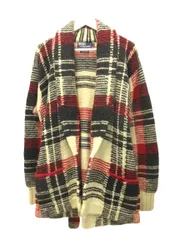 ポロ バイ ラルフローレン Polo by Ralph Lauren ショールカラーガウン ハンドニットカーディガン チェック柄 M