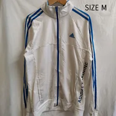 アディダス　adidas　ホワイト　白　ジャージ　Mサイズ