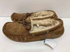 UGG アグ モカシン ムートン ボア スエード パンプス ブラウン 24.0cm