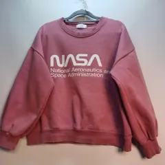 NASA 起毛 スウェット Tシャツ ピンク100 105 サイズ 秋 冬 511416