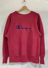 90s Champion REVERSE WEAVE スウェット USA製 サイズL ピンク 刺繍タグ フロントロゴ チャンピオン リバースウィーブ