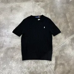 ポロ ケイブル 半袖 ニット