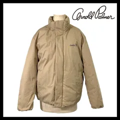 Y【Arnold Palmer】ダウンジャケット Sサイズ ベージュ イエロー/黄色 ポリエステル ナイロン アウター アーノルドパーマー (62045NY1)