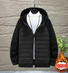 4XL-10XL オーバーサイズ パーカー メンズ 中綿ジャケット ジャンパー ビッグシルエット フード付き 中綿入り ニット長袖 暖かい 冬服 軽量