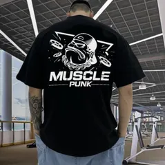 クルーネック ティーシャツ スポーツ Tシャツ 半袖 メンズ ロゴプリント サマーTシャツ T-shirt カジュアル ビッグtシャツ 筋トレ スポーツ