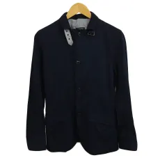 メンズビギ MEN'S BIGI ジャケット スタンダード 無地 長袖 02 紺 黒 ネイビー ブラックのサムネイル