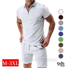 セットアップ メンズ 半袖 ポロシャツ ハーフパンツ スウェット ジャージ上下セット 夏服 おしゃれ 無地 半袖Tシャツ ショートパンツ 半ズ