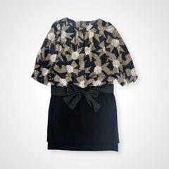 エムズグレイシー カメリア ワンピース 黒 花柄 ジャガード M’S GRACY エムズグレイシー カメリア ワンピース 黒 花柄 ジャガード M'S GRACY