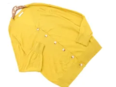 DRESKIP ドレスキップ Vネック カーディガン sizeL/黄 ◇■ レディース