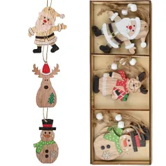 【人気商品】ギフト おしゃれ ツリー ３個×3種 ペンダント クリスマスパーティー飾り ハンギングオーナメント 紐付き 吊り上げ 吊り プレゼント decoration Christmas 9個入り Xmas 飾り アクセサリー パーツ チャーム クリスマスツ