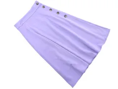 le.coeur blanc ルクールブラン サイドボタン フレア スカート size36/紫 ■■ レディース