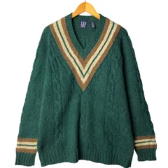 古着 90年代 ギャップ GAP オールドギャップ ウール×コットン チルデンニットセーター メンズXL相当 ヴィンテージ/eaa601694