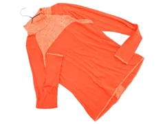 NIKE ナイキ ロゴ ハイネック トレーニングウェア カットソー sizeS/オレンジ ■■ レディース