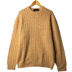 古着 ブルックスブラザーズ Brooks Brothers Est.1818 ケーブル編み ラムウールニットセーター USA製 メンズXL相当/eaa601641