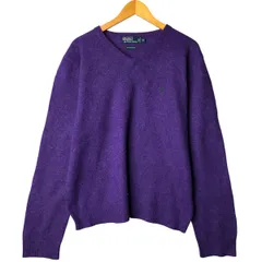 古着 ラルフローレン Ralph Lauren POLO by Ralph Lauren Vネック ラムウールニットセーター メンズXL相当/eaa601685