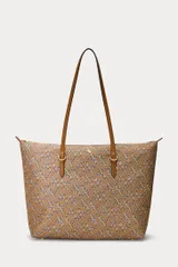 ローレンラルフローレン　ナイロントートバッグ　pvc Paisley Nylon Medium Keaton Tote Lauren