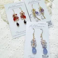 天然石ピアス【fullmoon】