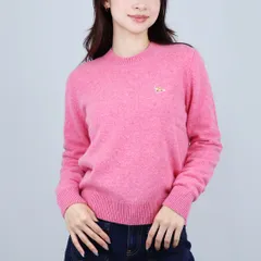 メゾンキツネ MAISON KITSUNE レディース ニット クルーネックセーター ベイビー フォックス ラムズウール レギュラー ジャンパー PW00817KT1006 0327 PALE ROSEのサムネイル