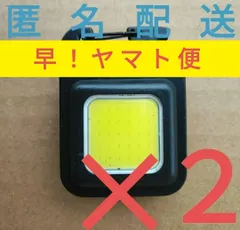 ２✕ COB ライト キーホルダー 充電 ミニ ランプ 作業灯 ランタン