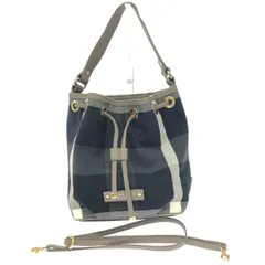 BLUE LABEL CRESTBRIDGE ブルーレーベルクレストブリッジ 2WAYショルダーバッグ  チェック柄/キャンバス×レザー    ネイビー レディース / 240001172875