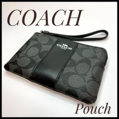 極美品　コーチ　COACH ブラック ポーチ　黒　コインケース　古銭入れ　財布