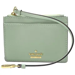 ケイトスペード キーリング付き パスケース カードケース コインケース 小銭入れ レザー グリーン系 kate spade NEW YORK レディース 人気 上品 便利 コンパクト