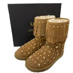 186005 UGG アグ JIMMY CHOO ジミーチュウ ムートンブーツ スタッズ 24cm ブラウン