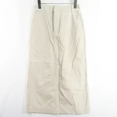 ローリーズファーム LOWRYS FARM コーデュロイ ロング スカート タイト スリット 綿 L アイボリー kz9282