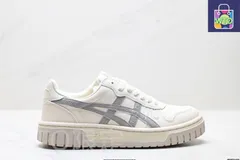 【今日特価】Asics Court Mz アサヒクラブ 軟質牛サイドレザーアッパー ニュートラルカレッジシリーズ ロートップ レトロ 厚底 ハイトアップ レジャー スポーツ スニーカー-WTO輸入1