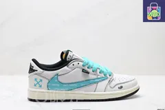 Travis Scott x Air Jordan 1 ”Reverse Mocha“ AJ1 TS コラボレーション リバースフック ローカット カルチャーバスケットボールシューズ-WTO輸入2