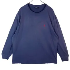 ポロバイラルフローレンPolobyRalphLauren長袖TシャツロンTレッドポニーロゴ刺繍ワンポイント赤ブルー青フェードコットンシンプルノームコアy2kレトログランパコアvintageヴィンテージ50925
