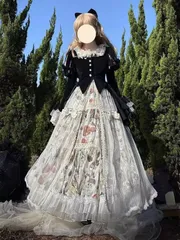 LT-137 豪華姫系  lolita 可愛 レトロ風 オリジナル 洋服 ロリータ ワンピース  美しい刺繍