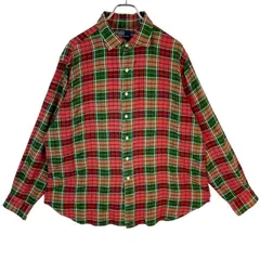 90s00sポロバイラルフローレンPolobyRalphLauren長袖チェックシャツフランネルシャツregent classic fitタータンチェック好配色マルチカラー赤レッド緑グリーン茶色ブラウンビッグサイズゆるダボvintageヴィンテージ50919